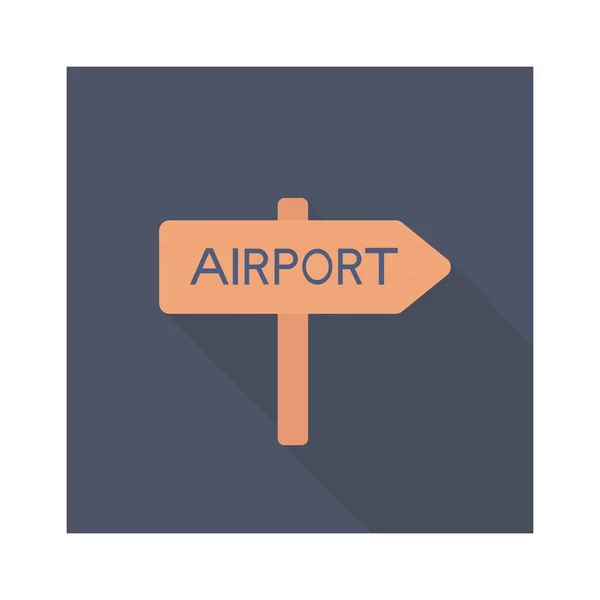 Icono Plano Del Aeropuerto Para Signo Tablero — Vector de stock