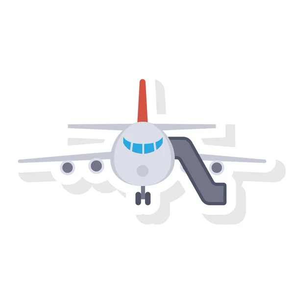 Airport Flat Icon Aircraft Airline — Stock Vector