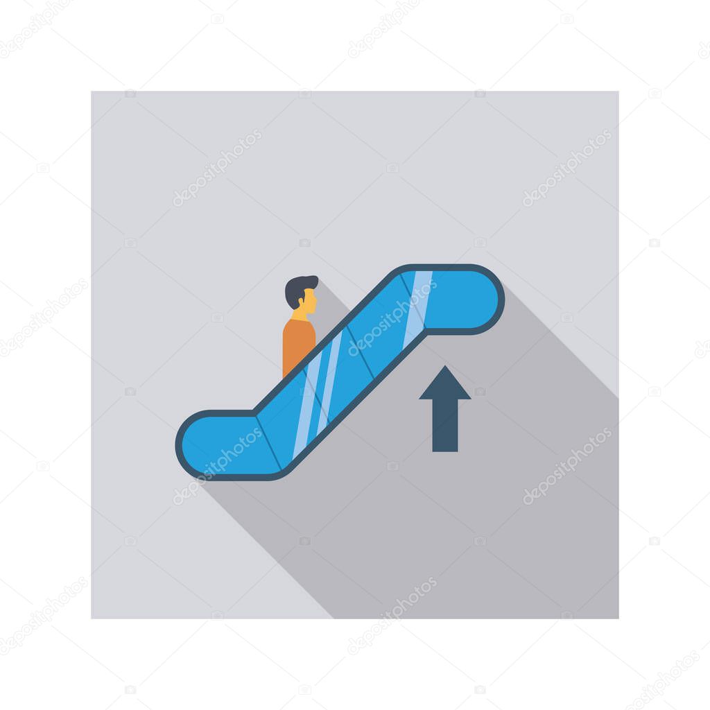 Airport flat icon  for stair  & lift 