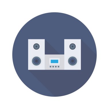 Hoparlör için Ev Aygıtı düz simgesi