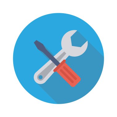 Anahtarı tamir etmek için Ev Aygıtı düz simgesi