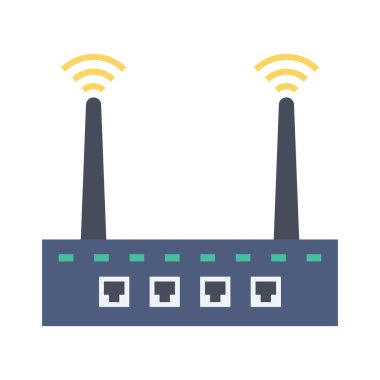 Modem & wifi için Ev Aygıtı düz simgesi