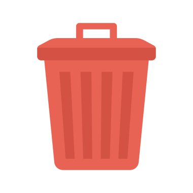 Çöp kutusu ve atık için Ev Aygıtı düz simgesi