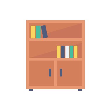 Raf & kitabı için Ev Aygıtı düz simgesi