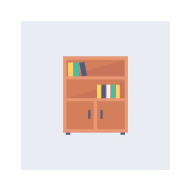 Raf & kitabı için Ev Aygıtı düz simgesi