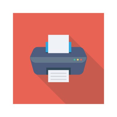 Fotokopi makinesi için Ev Aygıtı düz simgesi