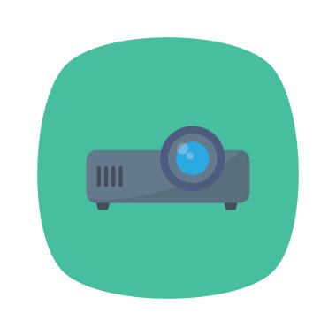 Projektör & sunumu için Ev Aygıtı düz simgesi