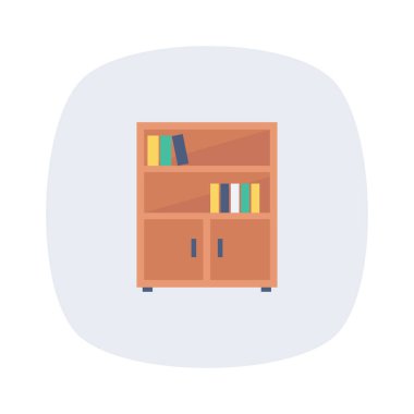 Raf & kitabı için Ev Aygıtı düz simgesi