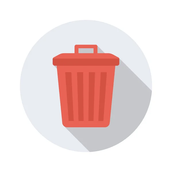 Haushaltsgerät Flach Für Mülleimer Abfall — Stockvektor
