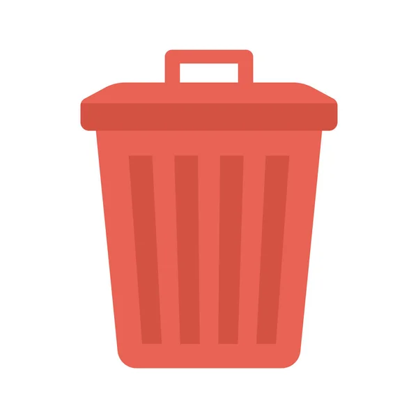 Household Device Flat Icon Trashcan Waste — Stock Vector