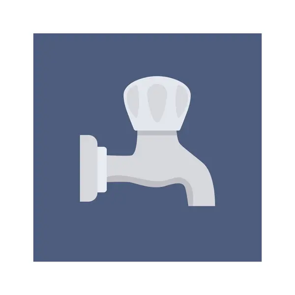 Haushaltsgerät Flaches Symbol Für Wasserhahn Knopf — Stockvektor
