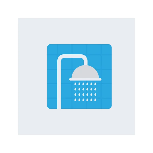 シャワー バスルーム用の家庭用デバイスフラットアイコン — ストックベクタ