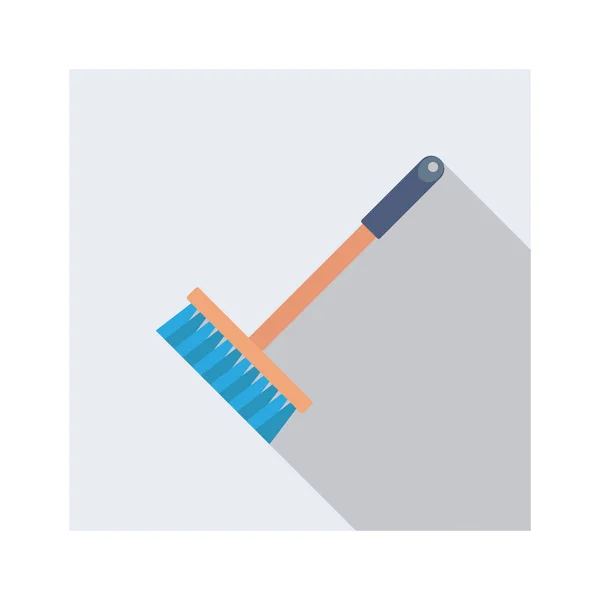 Icono Plano Del Dispositivo Doméstico Para Cepillo Limpieza — Archivo Imágenes Vectoriales