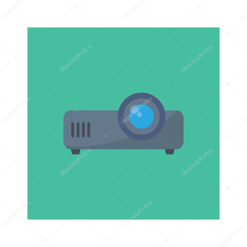 Household Device flat icon for projector & presentation