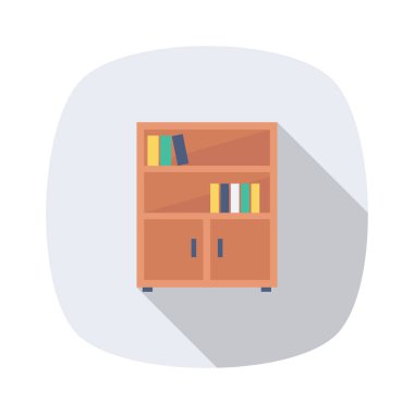 Raf & kitabı için Ev Aygıtı düz simgesi