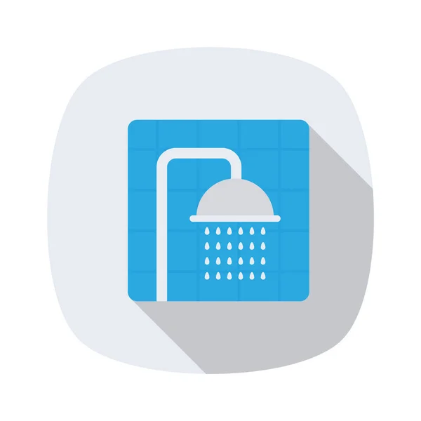 Household Device Flat Icon Shower Bathroom — Stock Vector