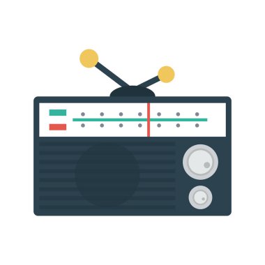 Vektör çizimi. düz simge radyo