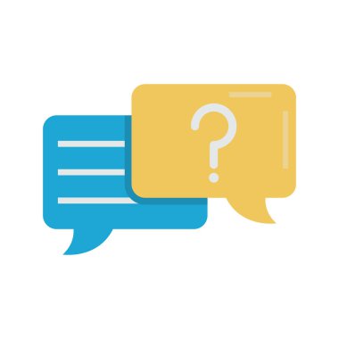 Vektör çizimi. düz simge sohbeti