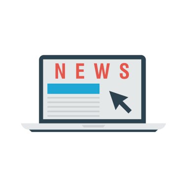 Vektör çizimi. düz simge haberleri