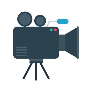 Vektör çizimi. düz simge kamerası