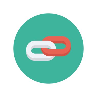 Bitcoin düz simgesi, vektör illüstrasyonu. zincir