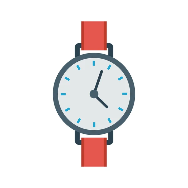 Ilustración Vectorial Icono Plano Reloj — Vector de stock