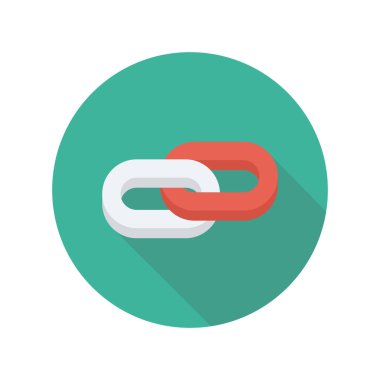 Bitcoin konsepti, düz ikon, vektör illüstrasyonu. zincir