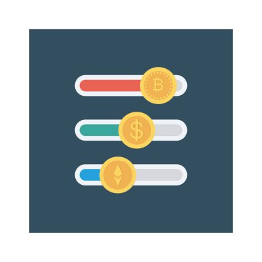 Bitcoin düz simgesi, vektör, illüstrasyon.  