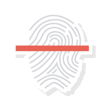 Bitcoin düz simgesi, vektör illüstrasyonu. parmak izi