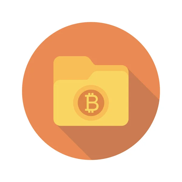 Concept Bitcoin Icône Plate Illustration Vectorielle — Image vectorielle
