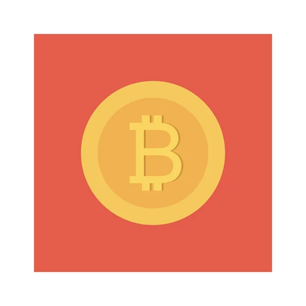 Concept Bitcoin Icône Plate Illustration Vectorielle — Image vectorielle