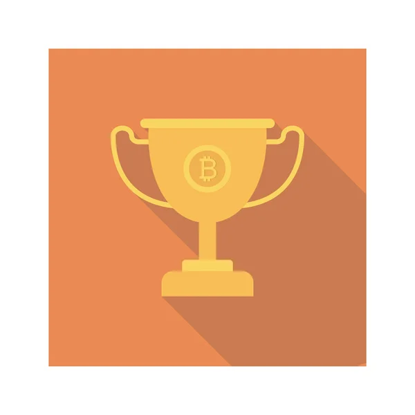 Bitcoin Flaches Symbol Vektor Illustration Auszeichnung — Stockvektor