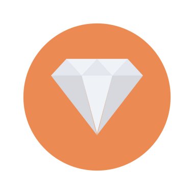 Vektör illüstrasyon düz simgesi. Ödül, elmas.