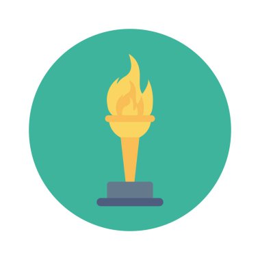 Vektör illüstrasyon düz simgesi. kupa  