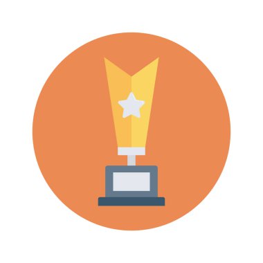 Vektör illüstrasyon düz simgesi. kupa  