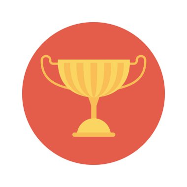 Vektör illüstrasyon düz simgesi. kupa  