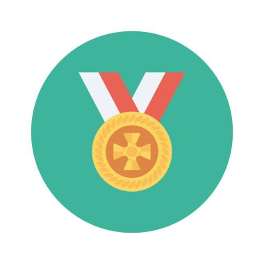 Madalya Ödülü simgesi. vektör çizim 