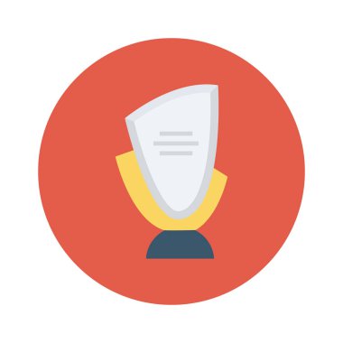 Vektör illüstrasyon düz simgesi. kupa  