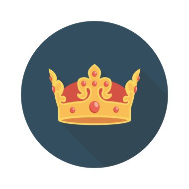 Vektör illüstrasyon düz simgesi. Ödül, palyaço. 