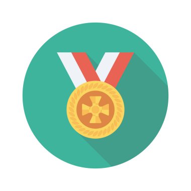 Madalya, ödül, şampiyon. vektör illüstrasyonu 