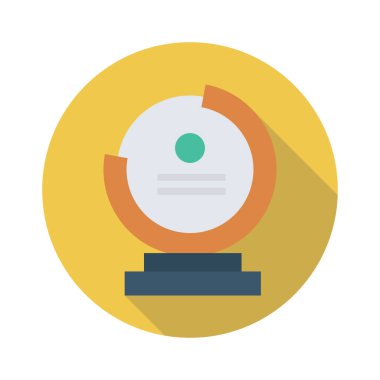 Etkinlik vektörü düz simge bardağı, kupa  