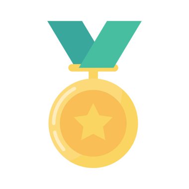 Madalya, ödül, şampiyon. vektör illüstrasyonu 