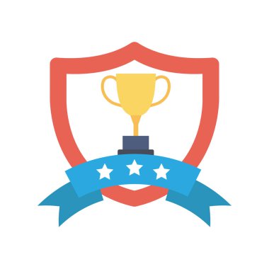 Vektör illüstrasyon düz simgesi. Ödül