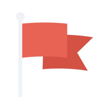 Vektör illüstrasyon düz simgesi. Ödül, bayrak