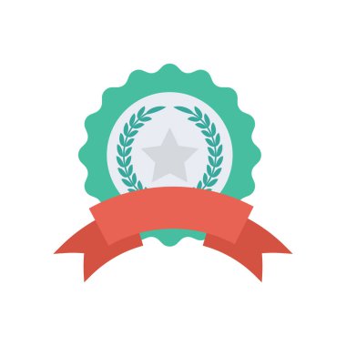 Vektör illüstrasyon düz simgesi. Ödül