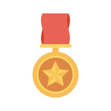 Madalya, ödül, şampiyon. vektör illüstrasyonu 