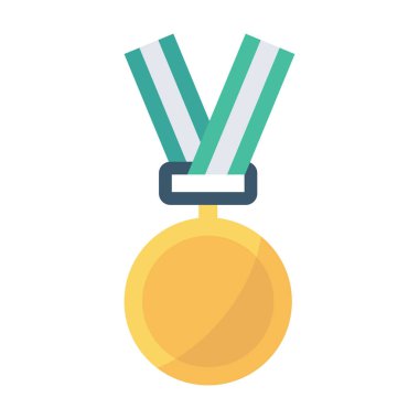 Madalya, ödül, şampiyon. vektör illüstrasyonu 