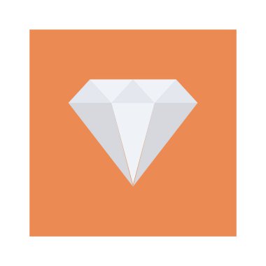 Vektör illüstrasyon düz simgesi. Ödül, elmas.