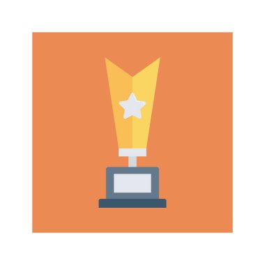 Vektör illüstrasyon düz simgesi. kupa  