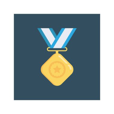 Madalya Ödülü simgesi. vektör çizim 